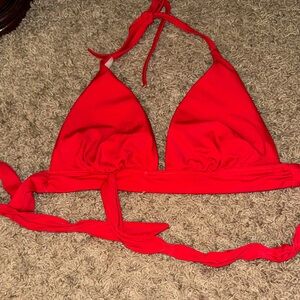 Victoria Secret Red Triangle Bikini Top